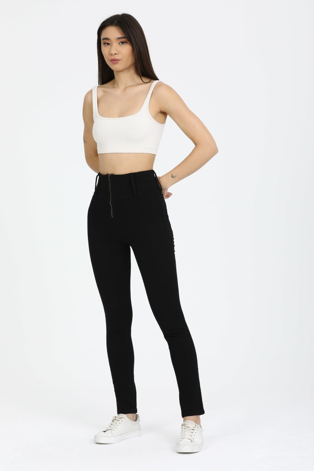 Denim Woman Tight 360 Elastic  Black